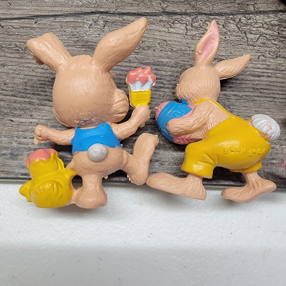 vtg rare 1980 W. Berrie Bunny Rabbits Lot of 5 Figures 3